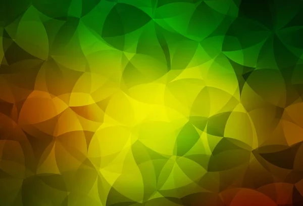 Σκούρο Πράσινο Κίτρινο Διάνυσμα Χαμηλό Πολυ Υπόβαθρο Λαμπερή Πολυγωνική Απεικόνιση — Διανυσματικό Αρχείο
