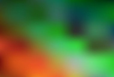 Açık yeşil, kırmızı vektör soyut parlak dokuyu bulanıklaştırdı. Yaratıcı illüstrasyon, yarım tonlu ve eğimli. Tasarımlar için arka plan.