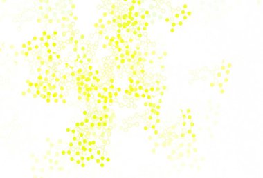 Açık yeşil, yapay zeka yapısına sahip sarı vektör şablonu. Yapay zekanın bağlantı ve noktalarıyla soyut illüstrasyon. Zeka ve yenilik reklamları için şablon.