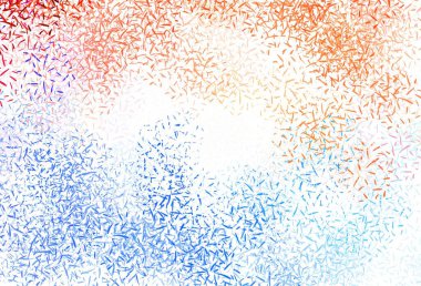 Açık mavi, düz çizgileri olan kırmızı vektör düzeni. Soyut şablon üzerinde çizgileri olan renkli, parlak bir illüstrasyon. Reklamlar, posterler, afişler için desen.