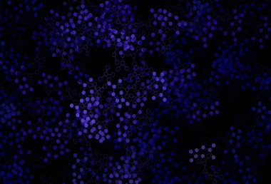 Yapay zeka ağlı koyu mor vektör deseni. Parlak renkli bir illüstrasyon ve yapay zekanın gerçek yapısı. Bilim için desen, geleceksel tasarımlar..