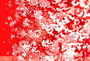 Açık yeşil, soyut şekilli kırmızı vektör arkaplan. Renkli rastgele şekillerle modern soyut illüstrasyon. İşiniz için en iyi akıllı tasarım.