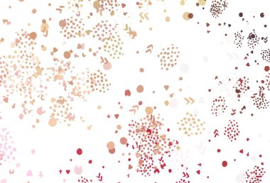 Açık pembe, kaotik şekilli sarı vektör şablonu. Soyut tarzda rengarenk gradyan şekilleri olan bir resim. Duvar kağıtları için zarif tasarım.