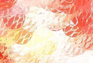 Memphis şekilli açık kırmızı vektör arkaplanı. Soyut tarzda rengarenk gradyan şekilleri olan bir resim. Web siteniz için basit tasarım.