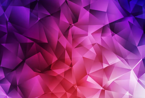 Шаблон Светло Розового Красного Векторных Треугольников Красочная Абстрактная Иллюстрация Треугольниками — стоковый вектор