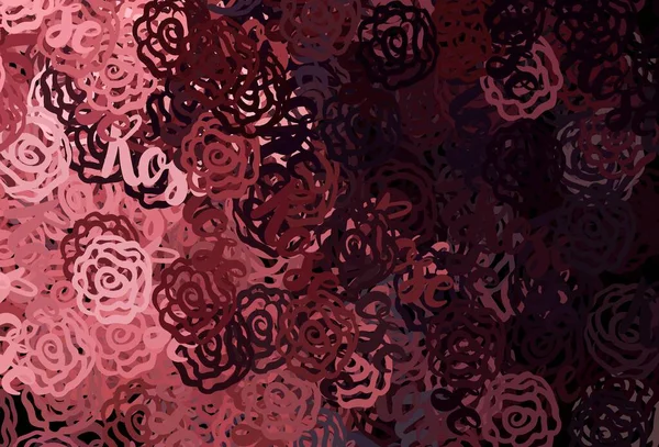 Світло Рожевий Червоний Векторний Візерунок Випадковими Формами Проста Барвиста Ілюстрація — стоковий вектор