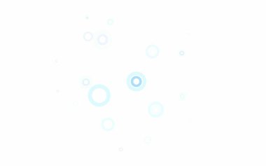 Noktalı açık yeşil vektör arkaplanı. Parlak renkli soyut çemberlerin olduğu bir resim. Fütürist reklamlar ve kitapçıklar için şablon.