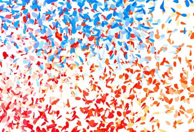 Açık mavi, kırmızı vektör yapraklı karalama dokusu. Bulanık arka planda yaprakları olan eskiz karalamalar. İş tasarımınız için yepyeni bir tarz.