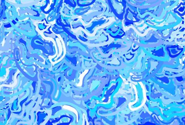 Soyut biçimlerde hafif BLUE vektör dokusu. Modern tarzda değişen renkli kaotik formlar. Bir cep telefonu için arka plan.