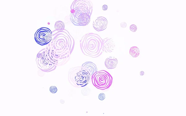 Hellrosa Blauer Vektor Elegante Tapete Mit Rosen Blumen Natürlichem Stil — Stockvektor