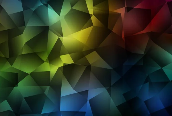 Donker Multicolor Vector Gradiënt Driehoeken Patroon Moderne Abstracte Illustratie Met — Stockvector