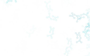 Açık mavi, yapay zeka yapısına sahip yeşil vektör şablonu. Soyut şablondaki yapay zeka şekilleriyle parlayan illüstrasyon. Siber yeniliklerin tasviri için tasarım.