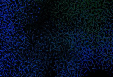 Koyu mavi, parlak çizgili yeşil vektör arkaplan. Çizgilerle modern geometrik soyut çizim. Reklam, kitapçıklar, broşürler için desen.