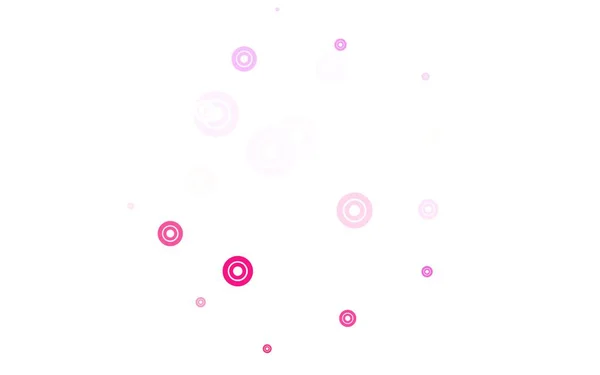 泡とライトピンクのベクトルの背景 雨のぼやけた滴と光る抽象的なイラスト あなたのビジネス広告のデザイン — ストックベクタ