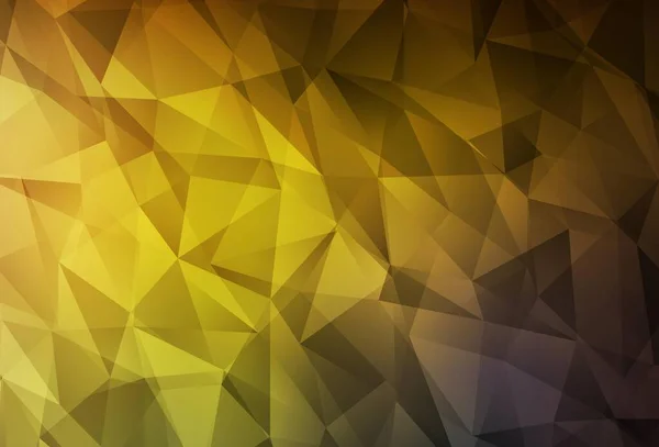 Dunkelgrünes Gelbes Vektorpolygonalmuster Glitzernde Abstrakte Illustration Mit Eleganten Dreiecken Komplett — Stockvektor