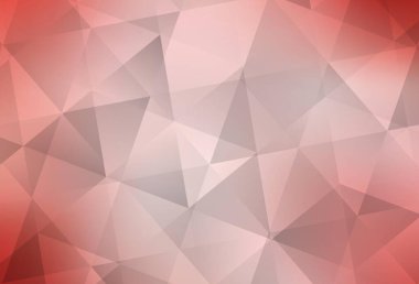 Açık kırmızı vektör soyut mozaik desen. Üçgenlerden oluşan parlayan çokgen çizimler. Web siteniz için çokgen tasarım.