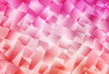 Açık Pembe vektör arkaplanı çokgen biçiminde. Dikdörtgen şekilli soyut çizimler. Reklamınız, posteriniz, afişiniz için en iyi tasarım.