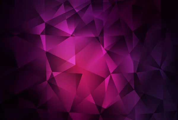 Donkerroze Vector Polygon Abstracte Achtergrond Geometrische Illustratie Origami Stijl Met — Stockvector