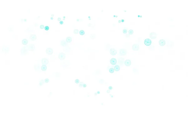 Hellgrüne Vektorvorlage Mit Kreisen Unscharfe Blasen Auf Abstraktem Hintergrund Mit — Stockvektor