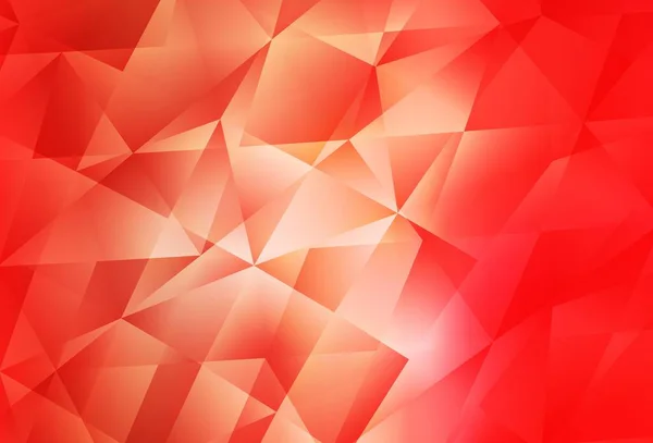 Hellroter Vektor Mit Dreieckigem Hintergrund Polygonale Abstrakte Illustration Mit Farbverlauf — Stockvektor
