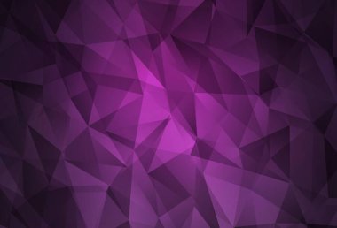 Koyu pembe vektör üçgen çizim. Çokgen şekilli bir örnek. Cep telefonunun arka planının şablonu.