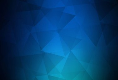 Koyu mavi vektör düşük poli düzeni. Üçgenli renkli soyut çizimler. Web siteniz için yeni bir doku.