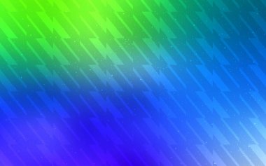 Açık mavi, renkli çizgileri olan yeşil vektör dokusu. Keskin çizgili parlak renkli çizimler. Reklamlar, posterler, afişler için desen.