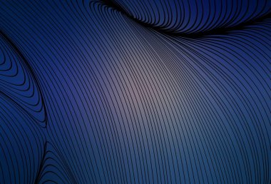 Koyu pembe, kıvrımlı çizgileri olan mavi vektör arka plan. Renkli çizgileri ve şekilleri olan bir örnek. İş tasarımınız için şablon.