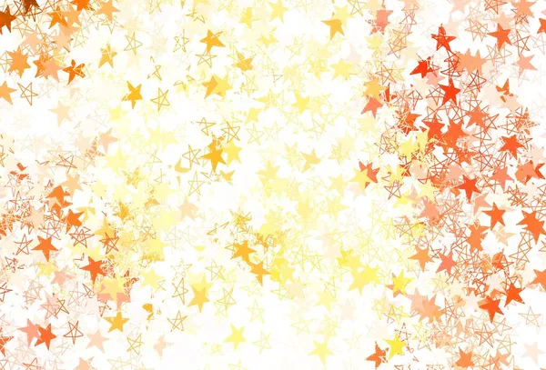 Mise Page Vectorielle Orange Clair Avec Étoiles Brillantes Illustration Abstraite — Image vectorielle