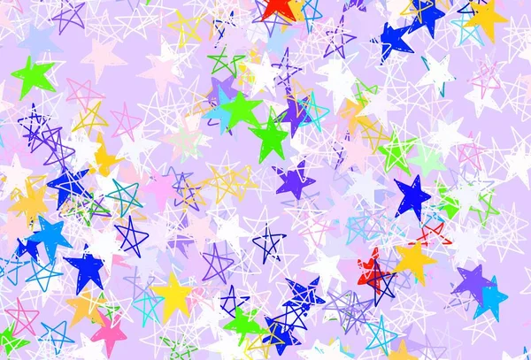 Luz Plantilla Vectorial Multicolor Con Estrellas Del Cielo Ilustración Abstracta — Archivo Imágenes Vectoriales