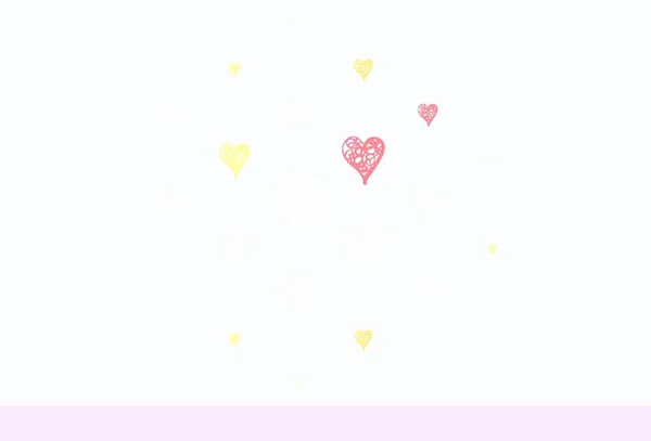 Φωτεινό Πολύχρωμο Διανυσματικό Υπόβαθρο Καρδιές Έξυπνη Απεικόνιση Βαθμονομημένες Καρδιές Στυλ — Διανυσματικό Αρχείο