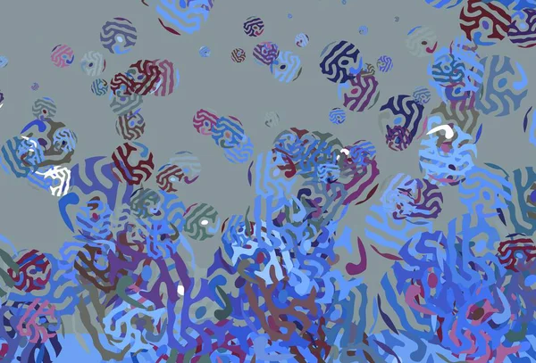 Modèle Vectoriel Rose Clair Bleu Avec Des Formes Chaotiques Illustration — Image vectorielle