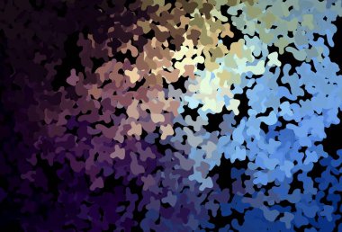 Koyu mavi, soyut şekilli sarı vektör dokusu. Soyut gradyan şekilli basit renkli çizimler. İşiniz için en iyi akıllı tasarım.