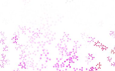 Yapay zeka yapısına sahip açık pembe vektör şablonu. Yapay zekanın bağlantı ve noktalarıyla soyut illüstrasyon. Zeka ve yenilik reklamları için şablon.