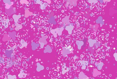 Soyut şekilli açık pembe vektör arkaplanı. Modern tarzda değişen renkli kaotik formlar. Duvar kağıtları için zarif tasarım.