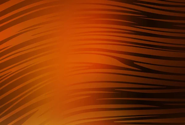 Patrón Vectorial Naranja Oscuro Con Líneas Curvas Nueva Ilustración Colorida — Vector de stock