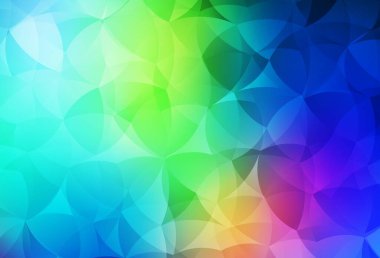 Açık mavi, yeşil vektör düşük poli düzeni. Zarif üçgenleri olan soyut çizimler. İş tasarımınız için yepyeni bir tarz.