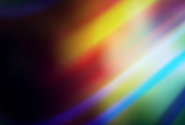 Koyu mavi, parlak çizgili sarı vektör arkaplan. Bulanık dekoratif tasarım basit bir şekilde çizgilerle. Meşgul web siteleriniz için şablon.