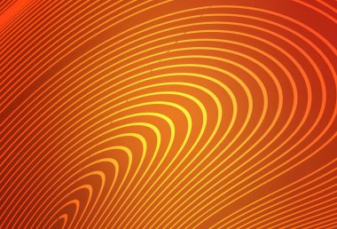 Bükülmüş çizgileri olan açık kırmızı vektör arkaplanı. Basit çizgilerle renkli gradyan çizimi. Fikirlerin için bir örnek..