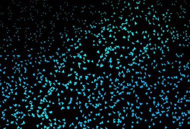 Koyu mavi vektör arkaplanı çizgiler, üçgenler. Renkli üçgenli modern soyut illüstrasyon. Kartvizitiniz için modern tasarım.