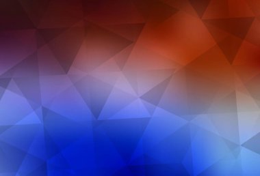 Açık mavi, kırmızı vektör çokgen şablon. Üçgenli modern soyut çizim. Web siteniz için yeni bir doku.