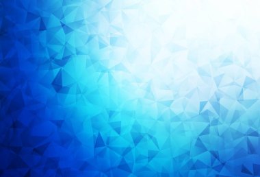 Koyu mavi vektör üçgen çizim. Gradyanı olan zarif parlak çokgen çizimi. İşiniz için yepyeni bir tasarım..