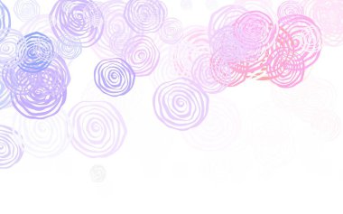 Açık pembe, sarı vektör doğal gül desenli. Çiçeklerle karalama tarzında renkli çizimler. Web siteleri ve pankartlar için desenli desen.