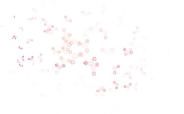 Küreli açık kırmızı vektör deseni. Bulanık dekoratif tasarım baloncuklu soyut tarzda. İş ilanınız için tasarım.