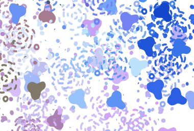 Açık mavi, rastgele şekilli kırmızı vektör deseni. Soyut gradyan şekilli basit renkli çizimler. İşiniz için en iyi akıllı tasarım.