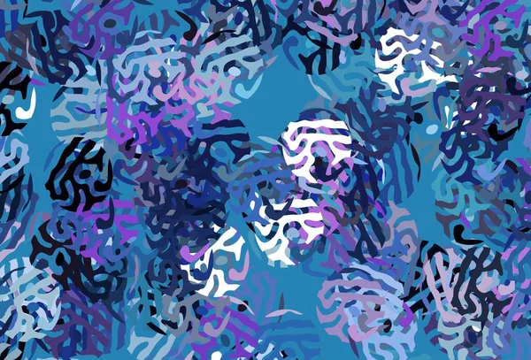 Dunkelrosa Blaue Vektorschablone Mit Chaotischen Formen Illustration Mit Farbenfrohen Verlaufsformen — Stockvektor