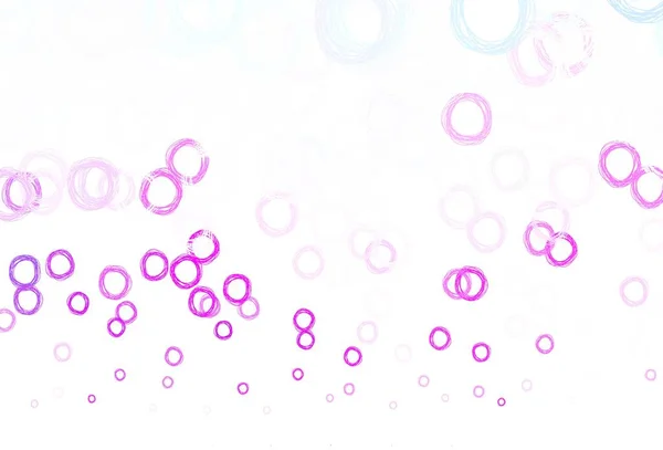 Light Pink Blue Vector Background Bubbles Blurred Bubbles Abstract Background — Stock Vector