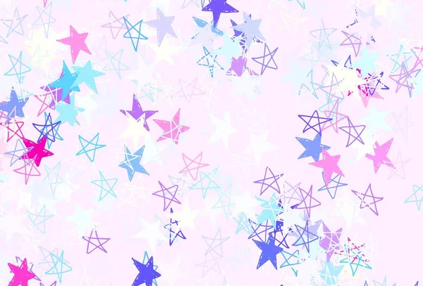 Texture Vectorielle Multicolore Claire Avec Belles Étoiles Illustration Colorée Brillante — Image vectorielle