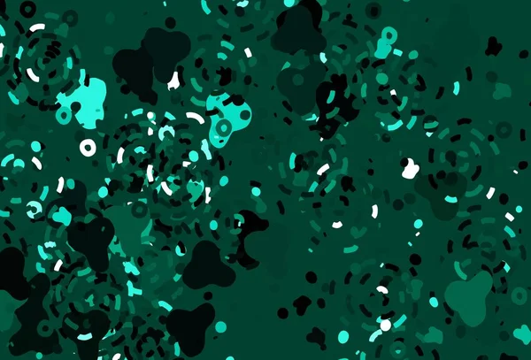 Hellgrüne Vektorkulisse Mit Memphis Formen Illustration Mit Farbenfrohen Verlaufsformen Abstrakten — Stockvektor