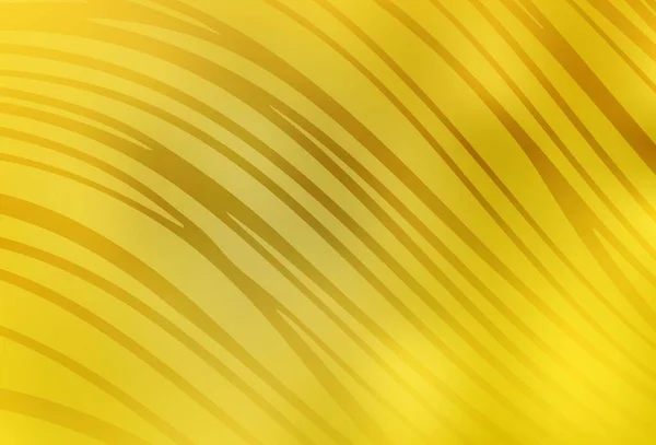 Textura Vectorial Amarillo Claro Con Líneas Curvas Una Elegante Ilustración — Vector de stock